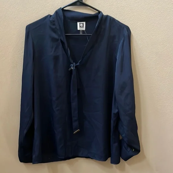 Anne Klein Sport Tops Ann Klein Navy Blue Small Poshmark